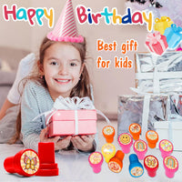 Car and truck stampers for kids, 12 pre-inked stamps in different vehicle designs and colors - view 7
