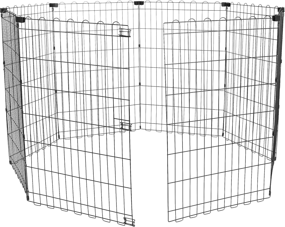 Amazon Basics Portable Foldable Octagonal Metal Exercise Dog Playpen - Without door / 36"H