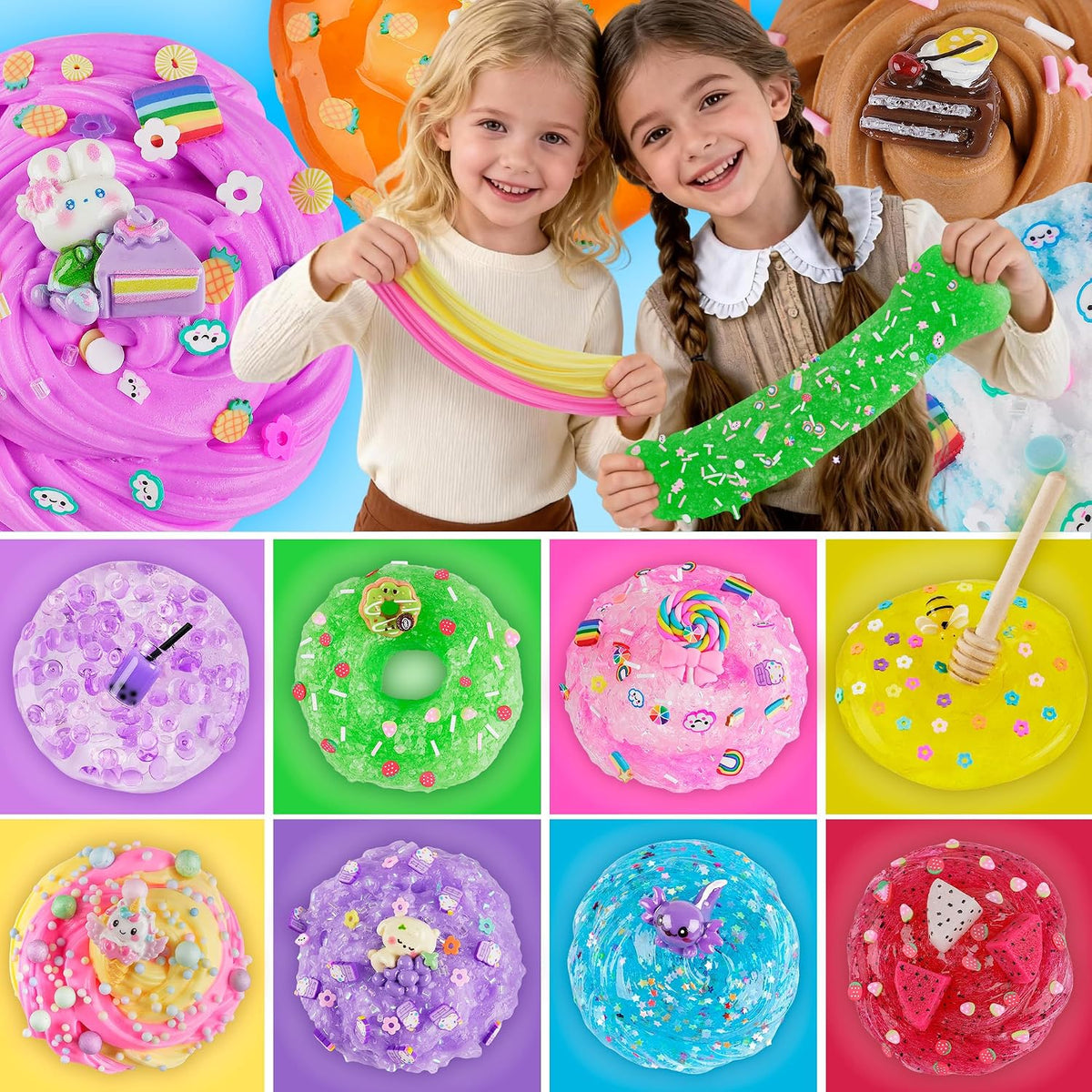 6 Pack Halloween Slime Kit, Cloud Butter Slime for Girls Boys – Fun for Kids & Family - 15 Pack Dessert Slime - image 2