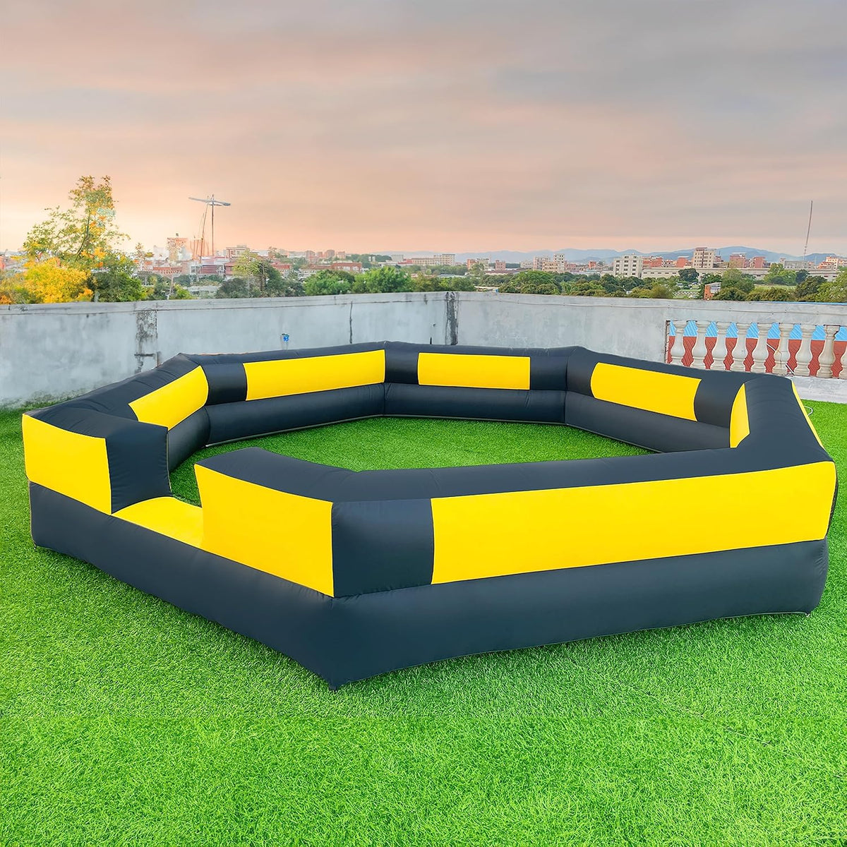 WARSUN 15 ft inflatable gaga ball pit with notched entry and built-in blower - view 3