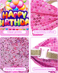 PET SHOW Pink Crown Dog Birthday Party Hat for Girls Reusable - Pink Birthday Kit - image 3