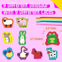 SpriteGru 9 Pieces Kids Lacing Cards - Farm Themed-A - image 2