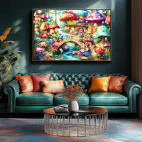 Halloween Puzzle 500 Piece with Lettered for Adults Gift - 500piece - Elf Mushroom House - 23x15" / Retired Models - image 2