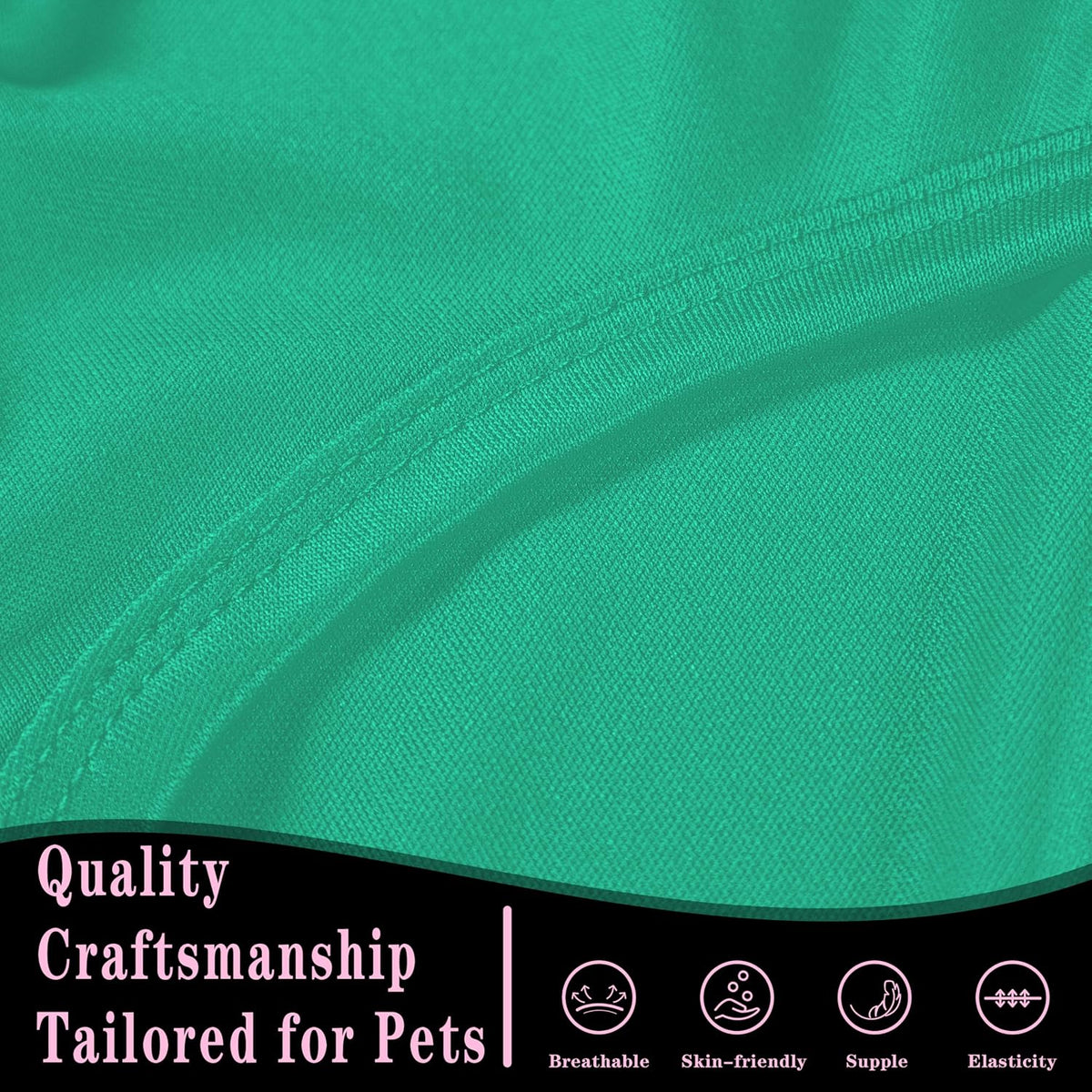 2 Pack Solid Color Dog Shirts, Lightweight, Quick Dry - Pink,Teal / XL (20'' Chest) - image 2