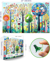 Vintage Paint Hummingbird Flower 500 Piece Puzzles for Adults - Colorful-500 Piece-spring Forest / 23" X 15" - image 2