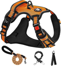 NESTROAD Dog Harness for Medium Sized Dog - Orange / Small