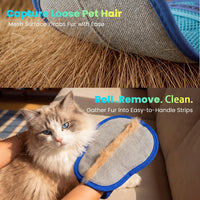 Pet Hair Removal Glove for Cat & Dog - Blue-2Pack - image 4