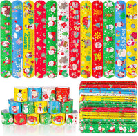 Max Fun 48pcs Halloween Slap Bracelets Party Favors Toys for Kids - Christmas - image 2
