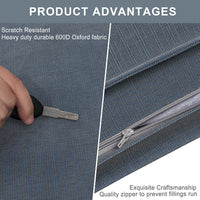 VENESSCO blue-gray waterproof Oxford dog bed cover, 36 x 27 x 3 inch, cover only - view 4