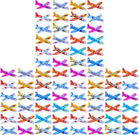 XIPEGPA 60 pack of colorful glider airplanes for kids to assemble and fly