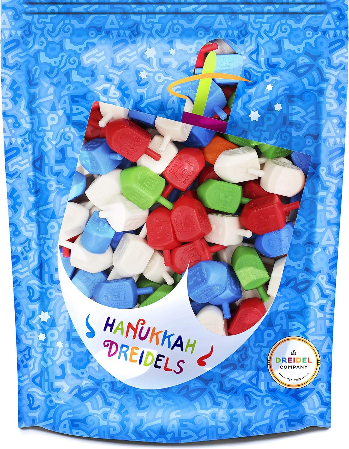 25-Pack Hanukkah Dreidels Multicolor Plastic Chanuka Draydels - 50-Pack - image 2