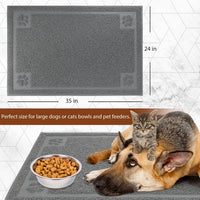 Prime Pets Dog Food Mat Waterproof, 35”x 24” - image 2