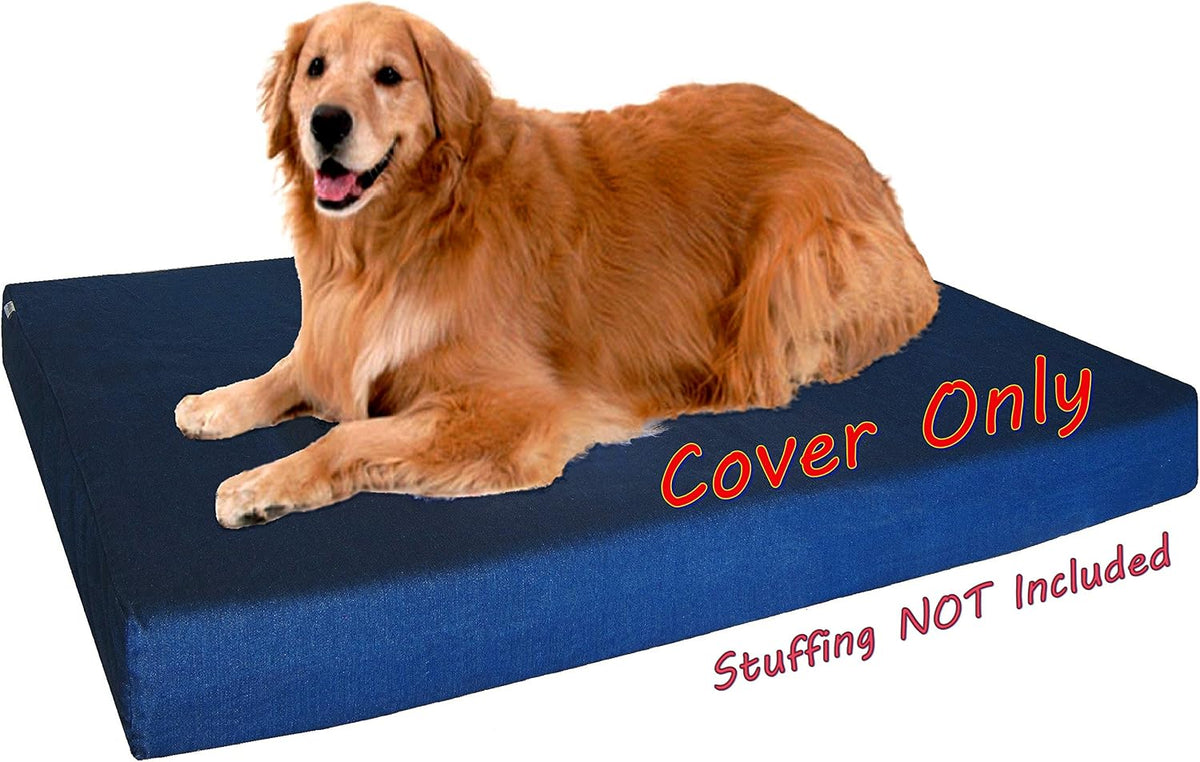 Dogbed4less 40X35X4 Inches Blue Color Durable Denim Jean Dog Pet Bed - 40"X35"X4" - image 3