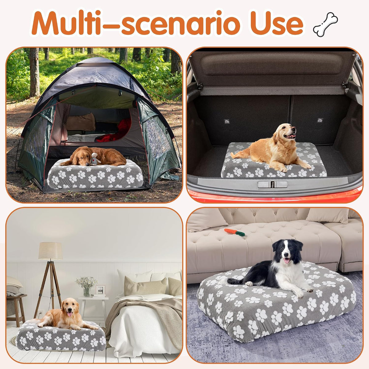 BALAPET Washable Dog Bed Cover 100% Waterproof - 36x27x6in (Pack of 2) / Gray - image 2