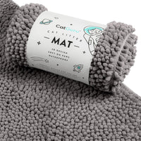 CatGuru Cat Litter Mat, Waterproof Litter Box Mat - Dark/ Heavy-Duty / Medium