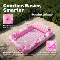 SLOOSH Inflatable Tanning Pool Lounger Float - Blushing Pink / X-Large - image 4