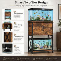5-10 Gallon Fish Tank Stand - Rustic Brown / 5-10 Gallon - image 3