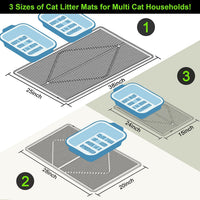 Rubber Cat Litter Mat Litter Box Mat - Pearl / XXL-38" x 25" Thickened - image 3