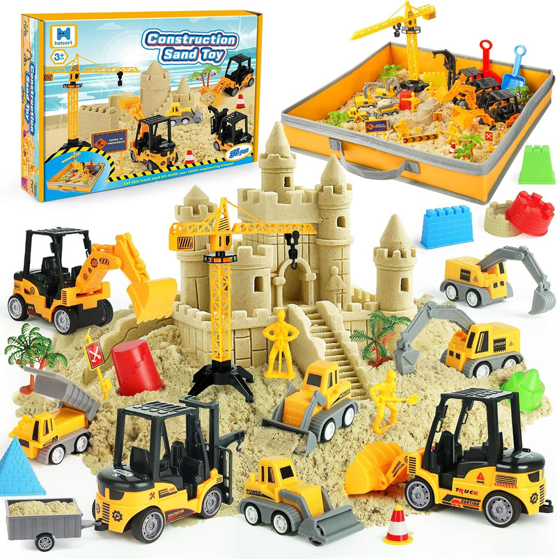 Helsort 37 Pcs Sand Construction Kit with Magic Sand, Sandbox