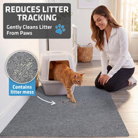 Drymate Cat Litter Box Mat, Litter Trapping Mat - Light Grey / 29x36 Inch (Pack of 1) - image 2