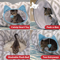 Kitty City Large Cat Tunnel Bed - White - image 2