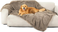 Bedsure Waterproof Dog Blankets for Large Dogs, Fluffy Faux Fur - Light Brown / XXL(60x80") - image 4
