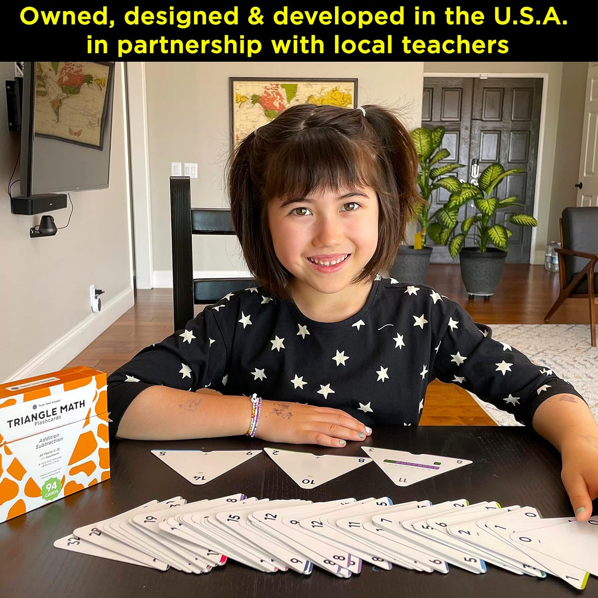 Think Tank Scholar color-coded triangle math flash cards for grades K-6 - view 4