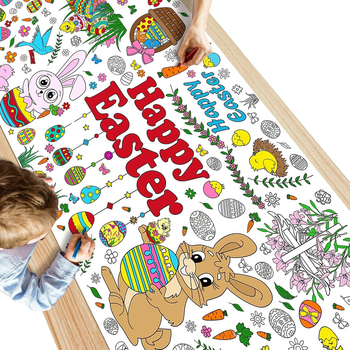 OHOME Halloween Giant Coloring Poster/Tablecloth-Halloween Crafts - Easter - image 3