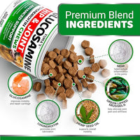 YUMA'S Glucosamine for Dogs - Hip and Joint Supplement for Dogs - 170 Ct - Glucosamine Chondroitin Chews - Joint Pain Relief Supplement with MSM - Advanced Health - Mobility Support - Made in USA
