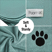 Puomue 2 Pack Microfiber Dog Towels for Drying Dogs - Lake Blue / 40 x 23.6 inches - 1 Pack - image 2