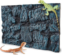 4pcs Rock Terrarium Background, 3D Reptile Tank Background Board - Blue-17.7"*11.8"（1pcs）
