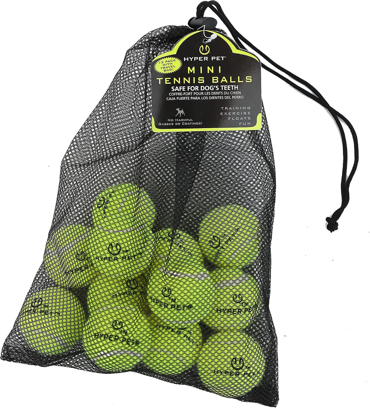 Hyper Pet Mini Extra Small Tennis Balls for Dogs - Green / MINI 1.75" - 12 Pack
