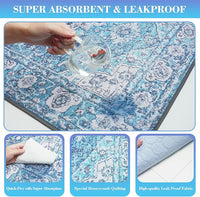 Thicken Washable Pee Pads for Dogs, 2 Pack Waterproof Reusable Pee Pads for Dogs，36"x48" Super Absorbent Leakproof Dog Pads, Non-Slip Potty Pads for Floor, Crate, Couch, Whelping Pads Pet Supplies