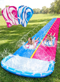 JOYIN 22.5ft Water Slides and 2 Bodyboards - Blue, Pink / 22.5FT