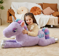 IKASA 43" Giant Unicorn Stuffed Animal, Super Soft - Purple - image 3