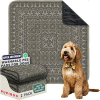 Washable Pee Pads for Dogs - Super Absorbent Reusable Puppy Training Pads - 100% Waterproof, Leak-Proof & Non-Slip Whelping Pads for Pet Housebreaking