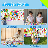 SpriteGru jumbo Halloween coloring poster with ghosts, pumpkins and witches - view 39