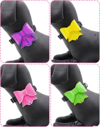 PET SHOW 4 Pack Small Dog Bows Sliding on Collar Attachment – Essentials for Dogs - AE 2.95" - image 4