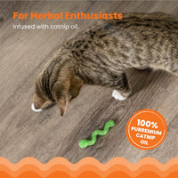 Catstages OrkaKat Wiggle Worm Dental Cat Chew Toy with Catnip - Wiggle Worm / One Size (Pack of 1) - image 3