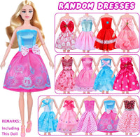 135 Pcs Doll Clothes and Accessories with Doll - MT029A - image 4