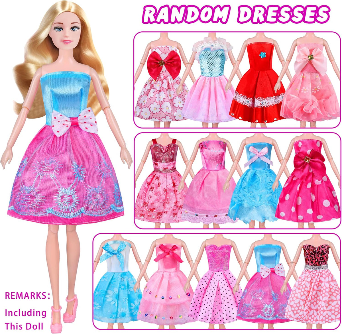 135 Pcs Doll Clothes and Accessories with Doll - MT029A - image 4