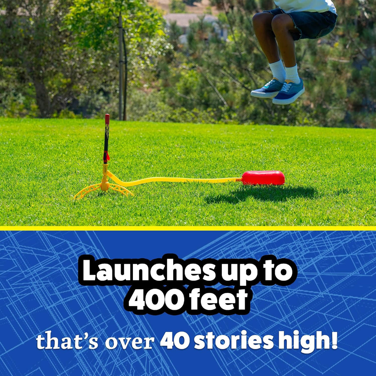 Stomp Rocket X-Treme launcher with adjustable stand and six rockets - view 4
