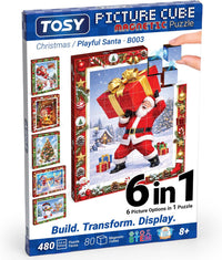 TOSY Picture Cube Enchanted Holiday 6-in-1 magnetic picture puzzle in frame - view 3