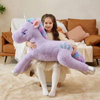 IKASA 43" Giant Unicorn Stuffed Animal, Super Soft - Purple - image 2