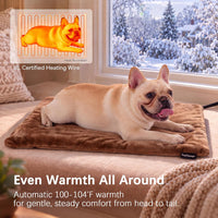 Cat Heating Pad, Heated Cat Bed, MET Safety Listed - Brown / Medium: 20" x 16" x 1.6" - image 2