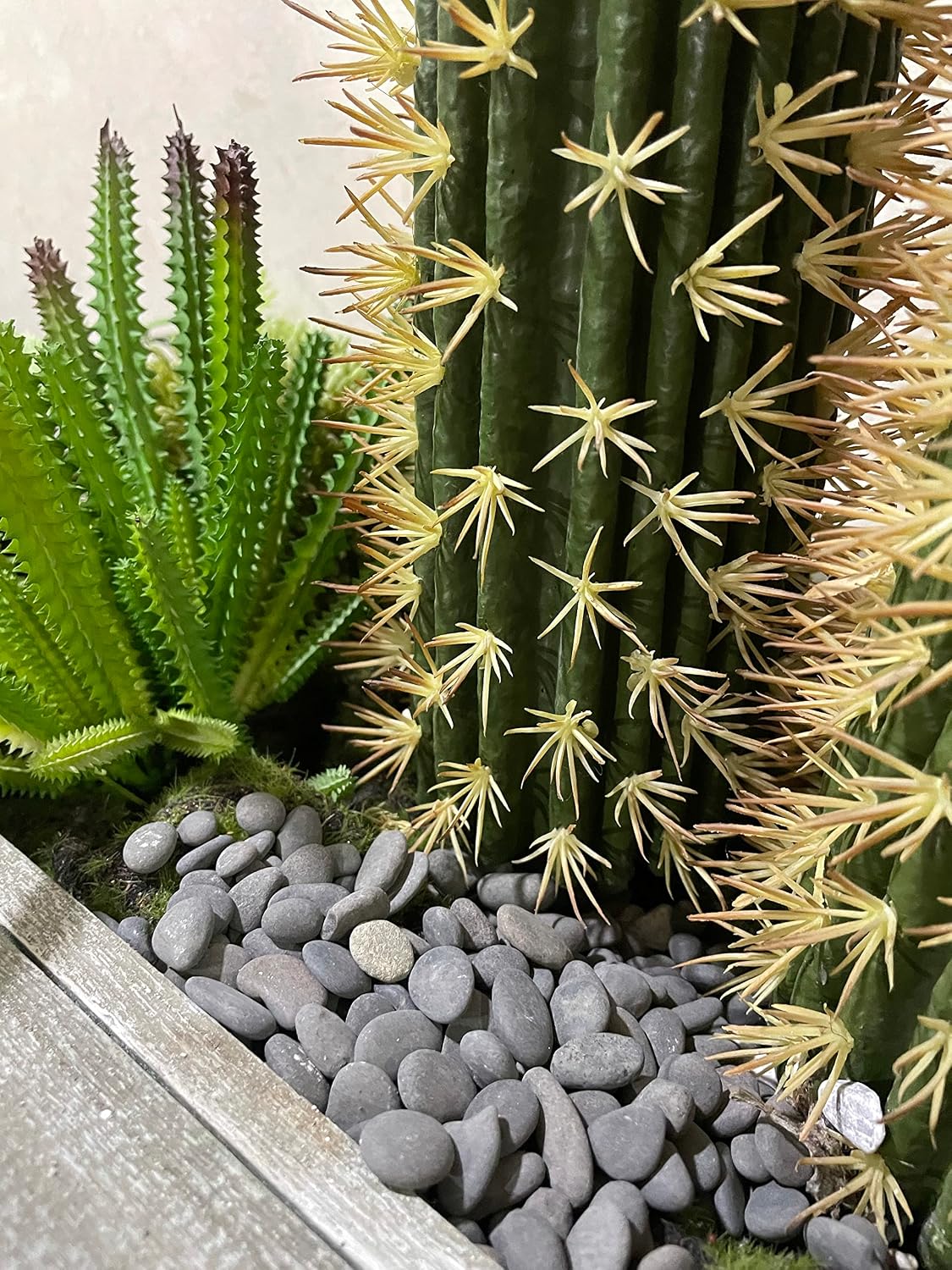 CJGQ Decorative River Rocks Pebbles for Succulents - 3lb / Black-Medium - image 2