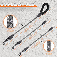 Double Dog Leash, No Tangle, Detachable360° Swivel - Black / L (40-150 lbs) - image 3