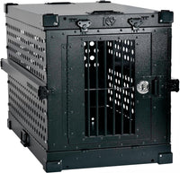 K9 Kennel Boss Aluminum Collapsible Dog Crate - Black / 40.6"L x 25.2"W x 28.9"H