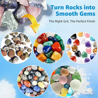 KomeStone Rock Tumbler Grit Kit, 4-Step Polish Refill - 4Lb Kit - image 2