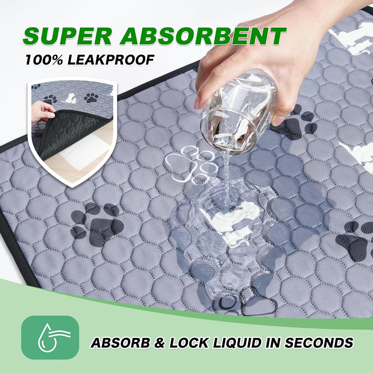 Washable Pee Pads for Dogs, Waterproof - Gray / 72"x72" (Pack of 1) - image 2